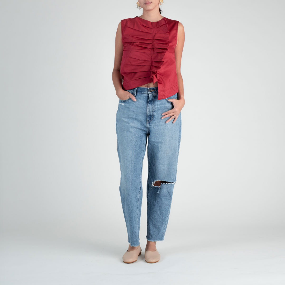 Glimmer Ruched Top