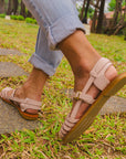 Formation Genuine Leather Sandals with Rubber Outsoles in Nude (4762229407879)