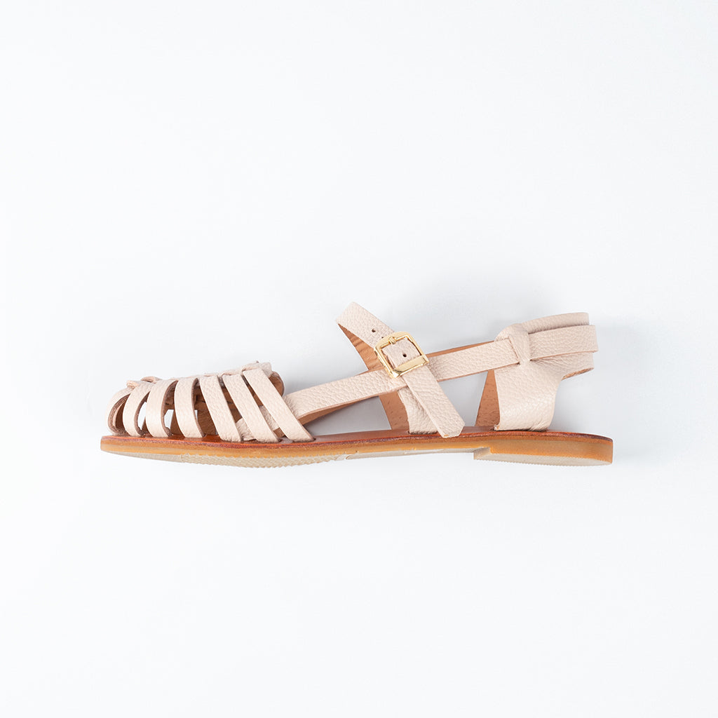 Formation Genuine Leather Sandals with Rubber Outsoles in Nude (4762229407879)