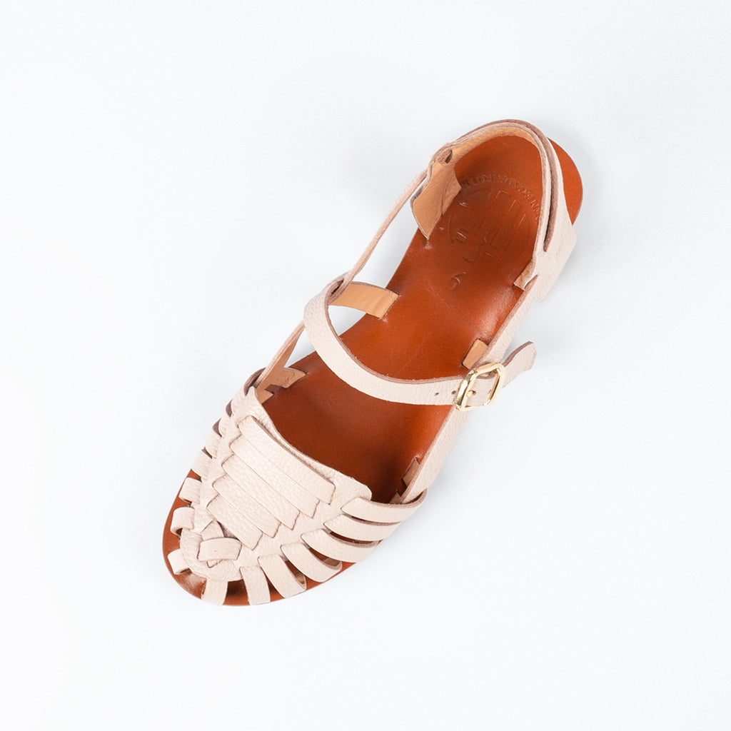 Formation Genuine Leather Sandals with Rubber Outsoles in Nude (4762229407879)