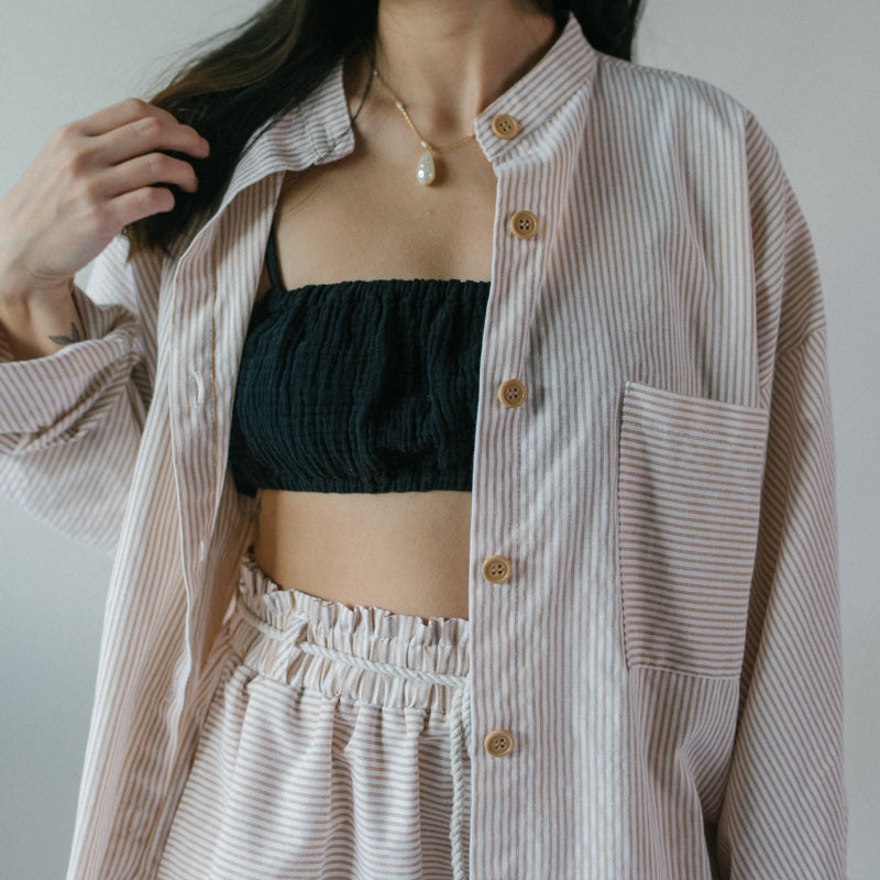 Striped Oversized Polo