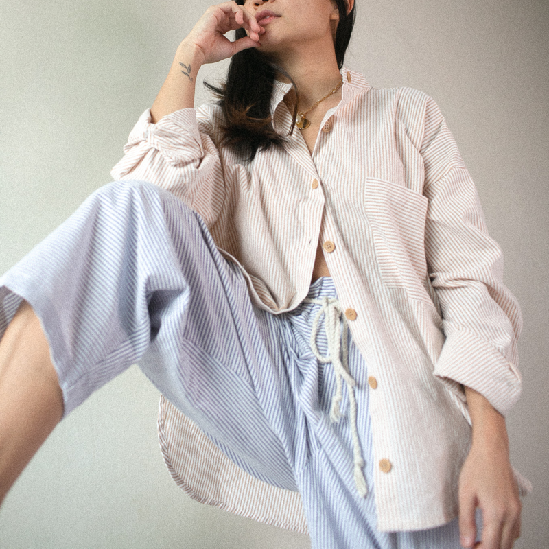 Striped Oversized Polo